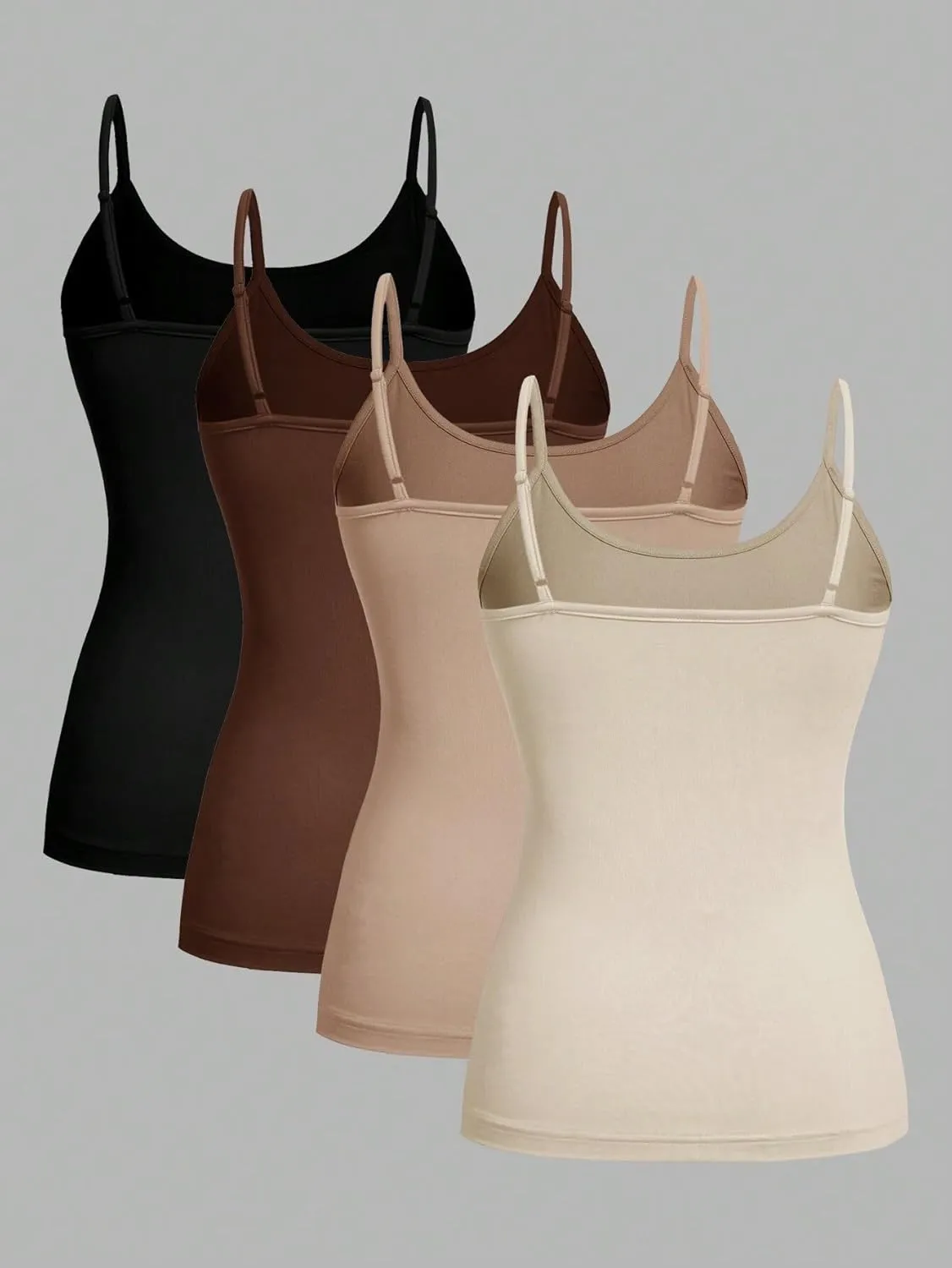 Women's Shirts 4pcs/Set Casual Camisole Tights Fashion Camis Tank Tops